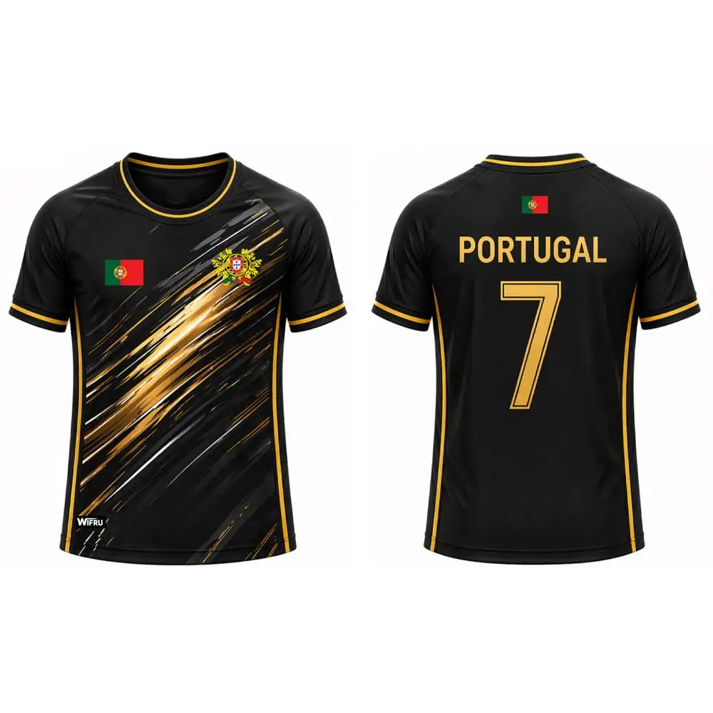Portugal Flag Print Men's Football Jersey 2026 Breathable Quick-drying Sports T-shirt Unisex Summer Casual Fan Gift Tops