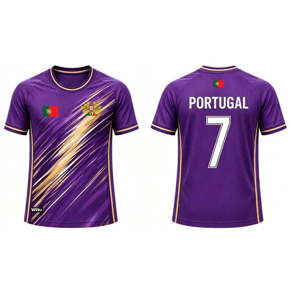 Portugal Flag Print Men's Football Jersey 2026 Breathable Quick-drying Sports T-shirt Unisex Summer Casual Fan Gift Tops