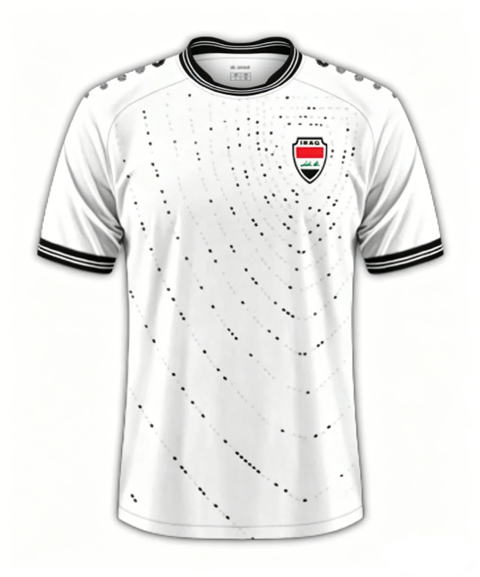 2026 Iraq Style Football Jersey Quick Dry Breathable Green White Fans Casual Outdoor Sports Streetwear T-shirt