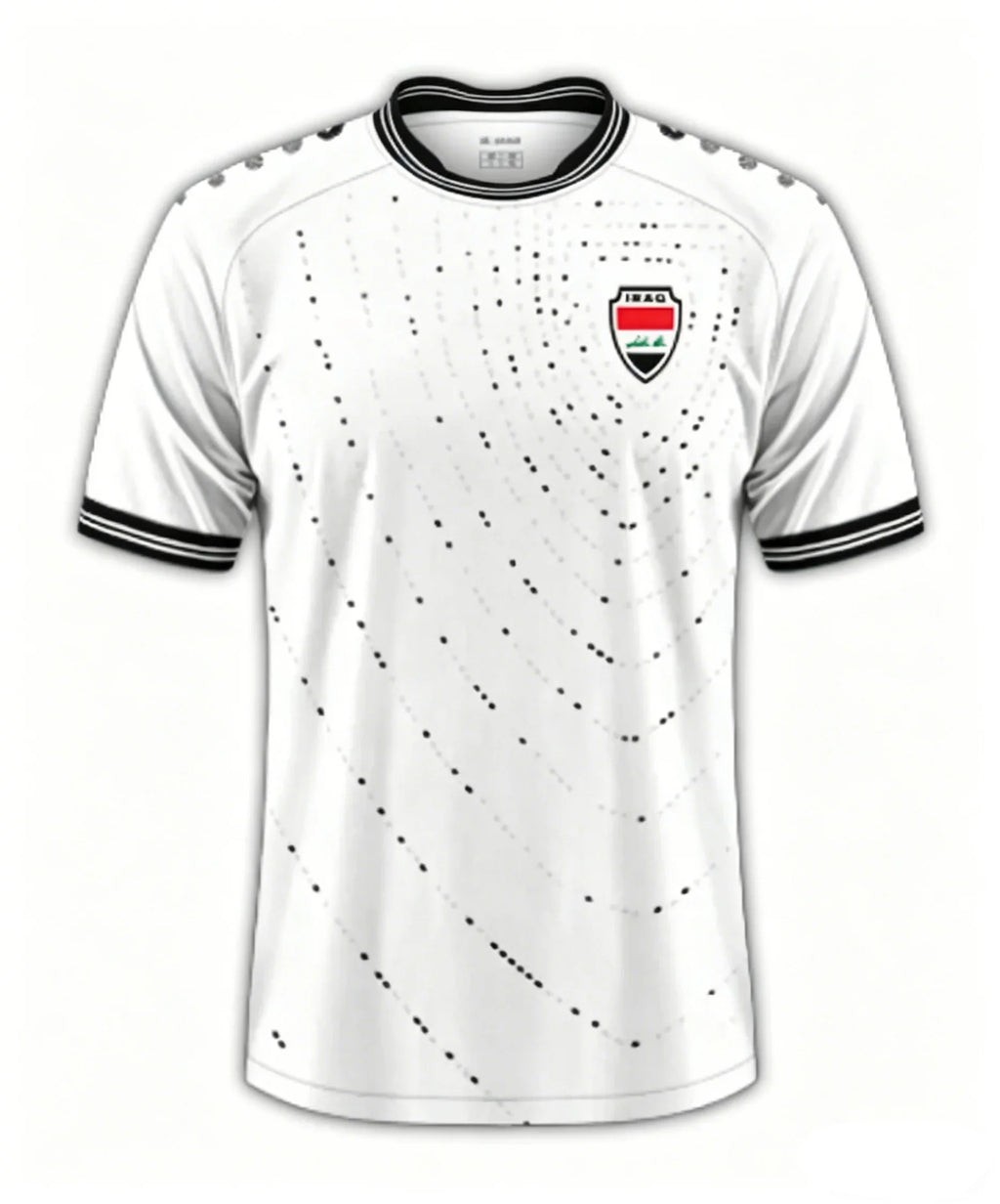 2026 Iraq Style Football Jersey Quick Dry Breathable Green White Fans Casual Outdoor Sports Streetwear T-shirt